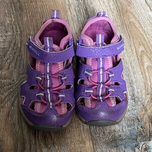 Merrell Kids Vibrant Purple and Pink Sandals